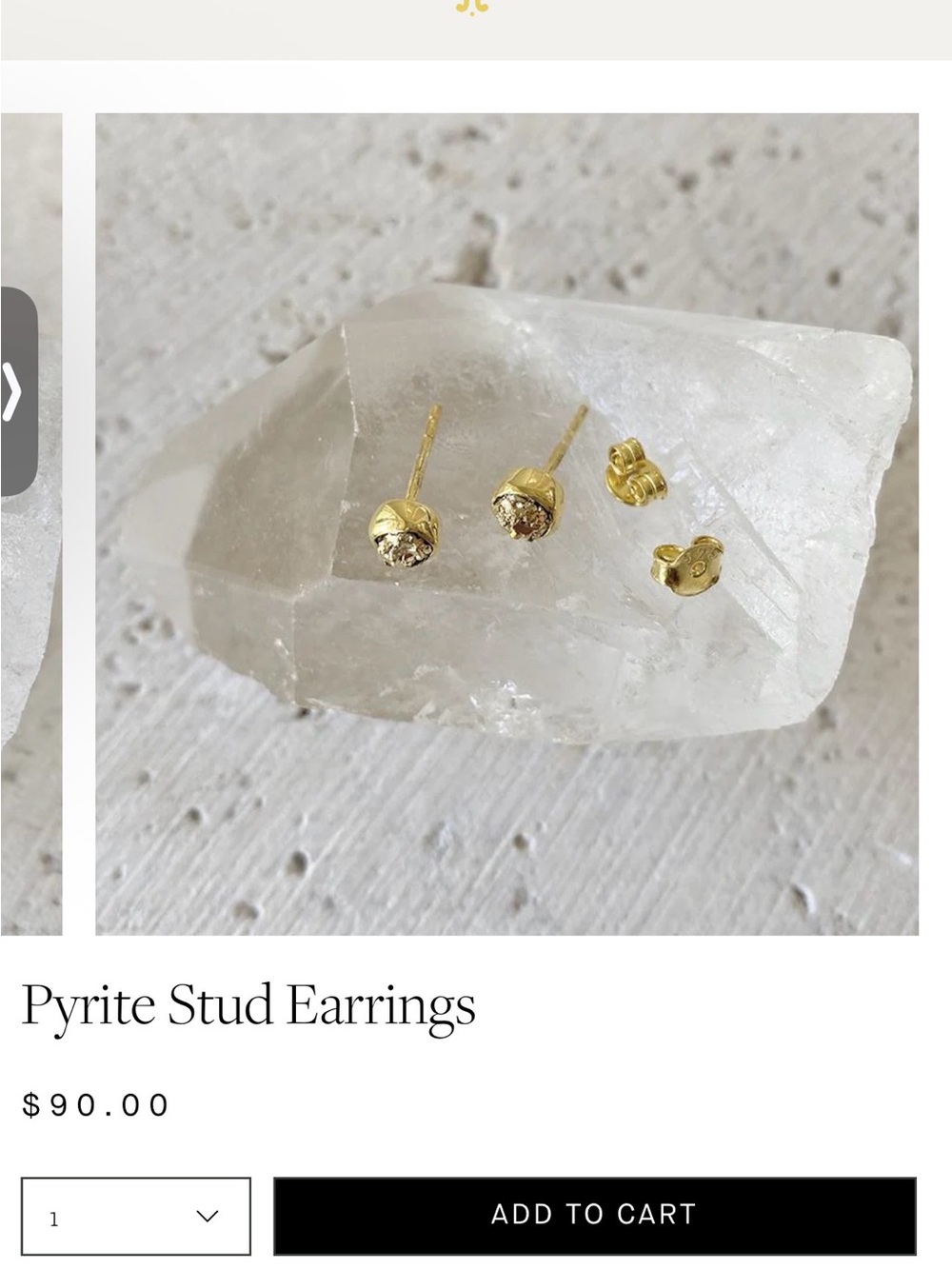Robindira Unsworth Pyrite Stud Earrings